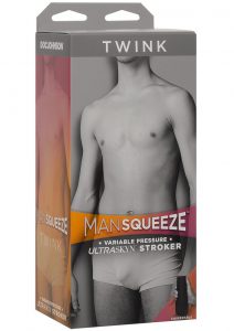 Man Squeeze Twink Variable Pressure Ultraskyn Stroker Anal Masturbator Vanilla 8 Inch