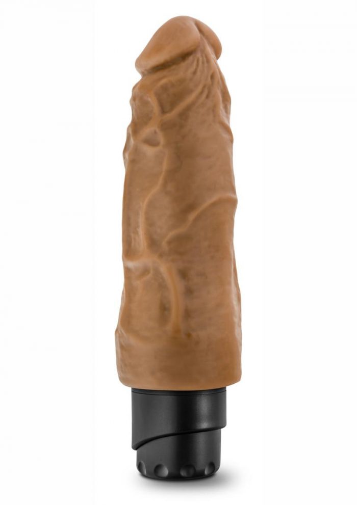 Dr. Skin Cock Vibe 09 Realistic Vibrator Showerproof Mocha 7.5 Inch
