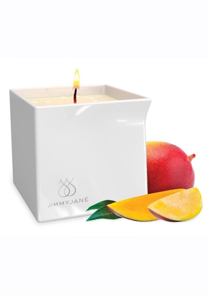 JimmyJane Afterglow Natural Massage Oil Candle Mystic Mango 4.5 Ounces