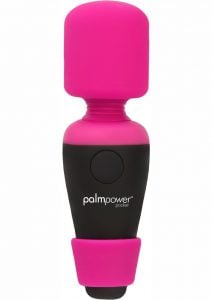 Palmpower Pocket Massager Silicone USB Rechargeable Water Resistant Pink 3.5 Inches
