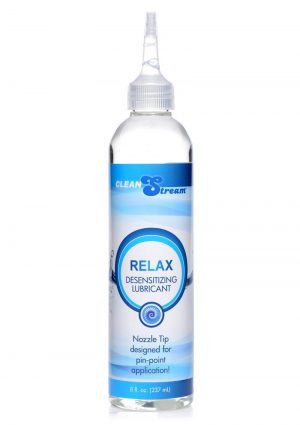 Clean Stream Relax Desensitizing Anal Lubricant With Nozzle Tip 8 Ounces