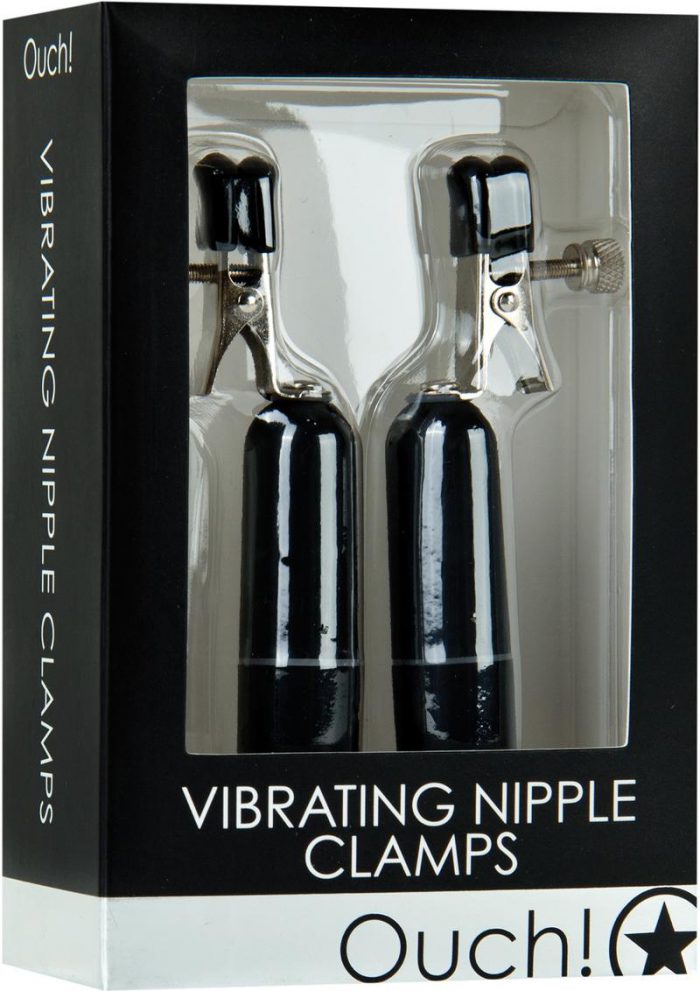 Ouch Vibrating Nipple Clamps Black