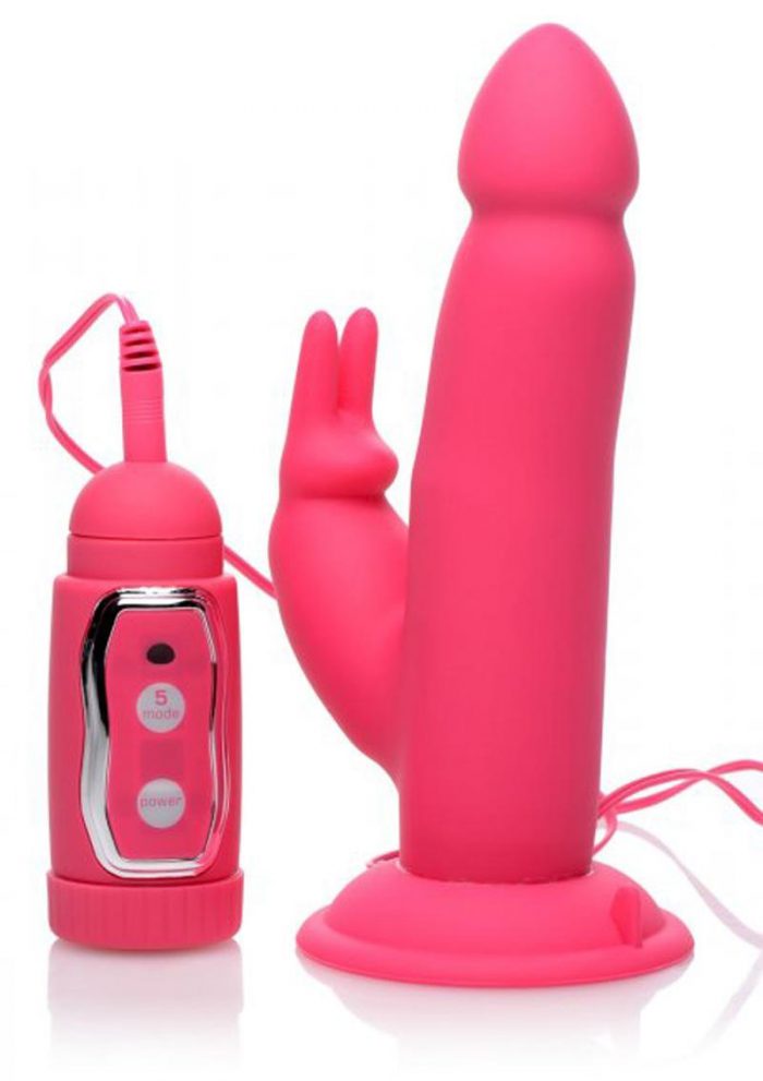 Frisky Silicone Head Spin Pink Dancing Rabbit Vibe Splash Proof 6 Inch