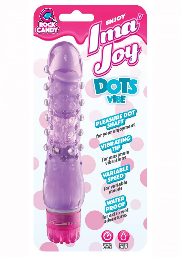 Rock Candy Ima Joy Dots Vibrator Multi Speed Waterproof Purple