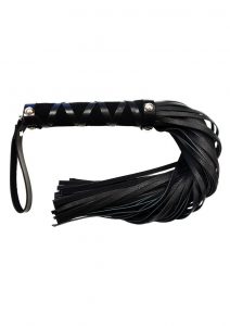 Rouge Short Leather Flogger W/studs Black Bondage and Fetish Whips