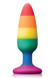 Colours Pride Ed Pleasure Plug Silicone Medium Anal Plug Multi Color Silicone Non Vibrating