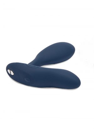 We Vibe Vector Silicone Wireless Remote Control USB Rechargeable App Compatible Vibrating Prostate Massager Waterproof Blue