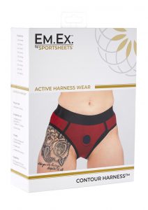 EM. EX. Active Harness Wear Contour Harness Briefs Red Small -23-25