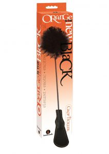 Orange is the New Black Riding Crop and Feather Tickler Black