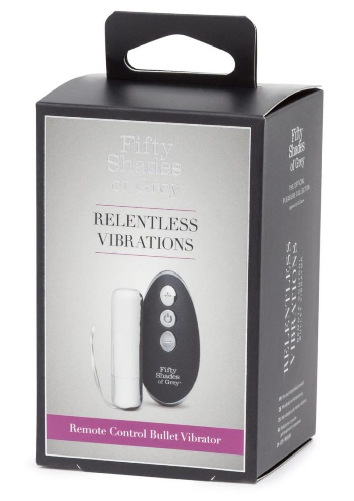 Fifty Shades Of Grey Relentless Vibrations Remote Control Bullet Vibrator Waterproof Rechargeable