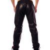 Prowler Red Leather Joggers Red Lg