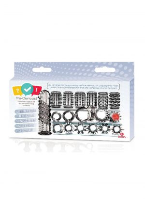 Try-Curious C-Ring And C-Sleeve Starter Kit Smoke 15 Pieces