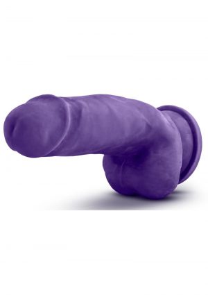 Au Naturel Bold Beefy Dildo With Suction Cup 7in - Purple