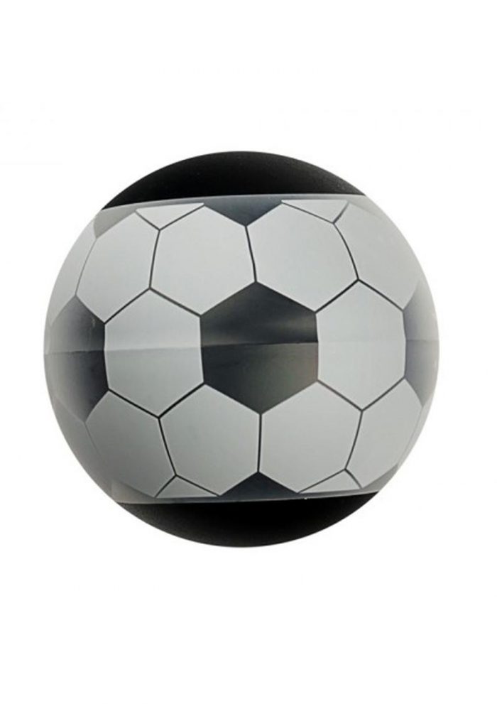 Linx Goal Stroker Ball Maturbator Nubby and Ribbed Textured Waterproof Clear/Black
