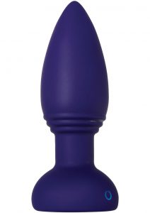 Smooshy Tooshy Silicone USB Rechargeable Wireless Remote Control Anal Plug Waterproof Navy Blue 5.24 Inches