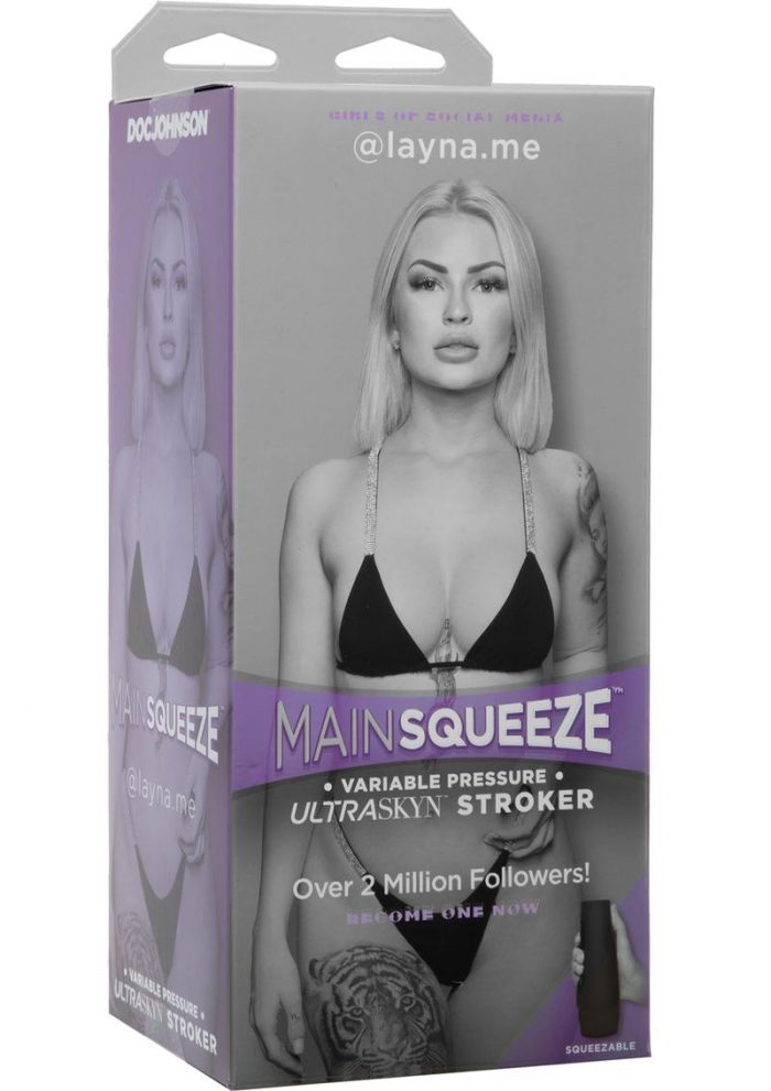 Mian Squeeze Girls of Social Media @layna.me Ultraskyn Masturbator - Pussy - Vanilla