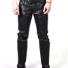 Prowler Red Leather Jeans Blk 38