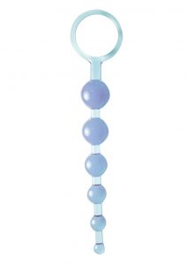 Dragonz Tail Anal Pleasures Silicone Anal Beads Blue