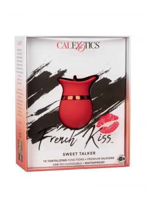 French Kiss Sweet Talker Clit Stimulator Silicone Rechargeable Waterproof Red