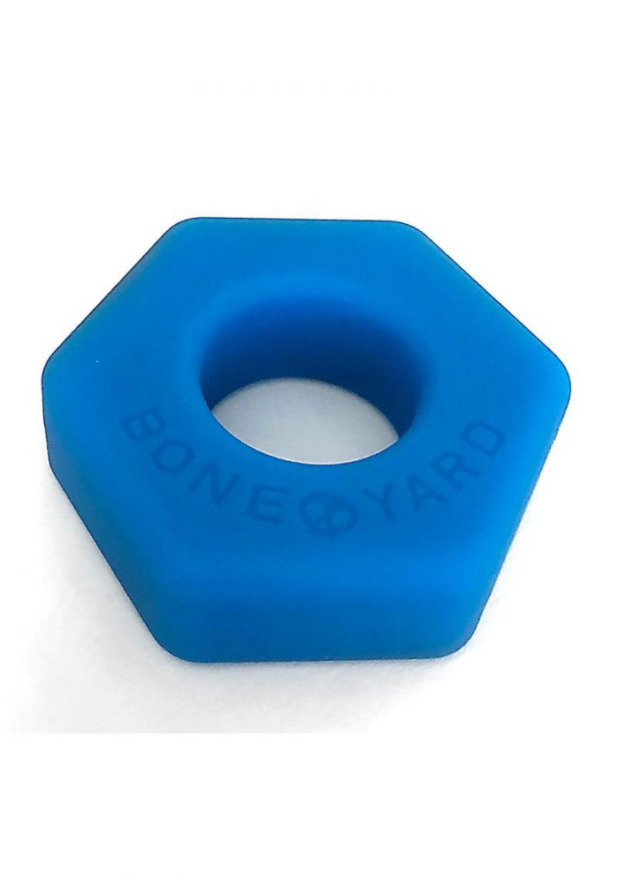 Bone Yard Bust A Nut Silicone Cock Ring Ball Stretcher Blue