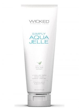Wicked Sensual Care Simply Aqua Jelle With Olive Leaf Extract 4 Ounce Tube