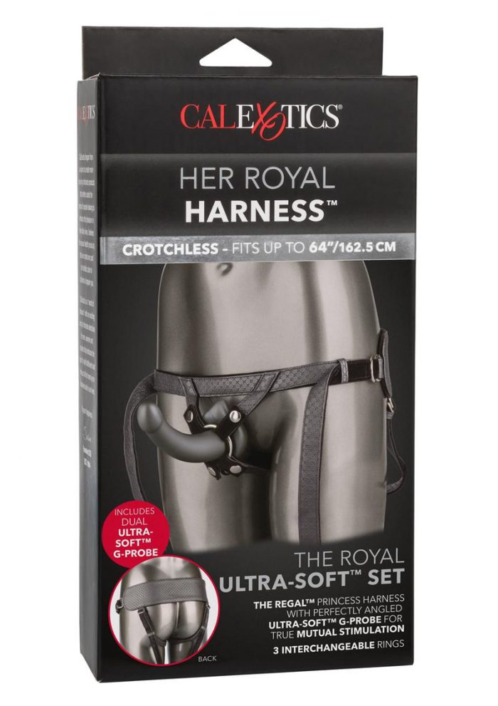 Her Royal Harness The Royal Ultra-Soft Set Regal Princess Harness With ME2 Silicone G-Probe Grey
