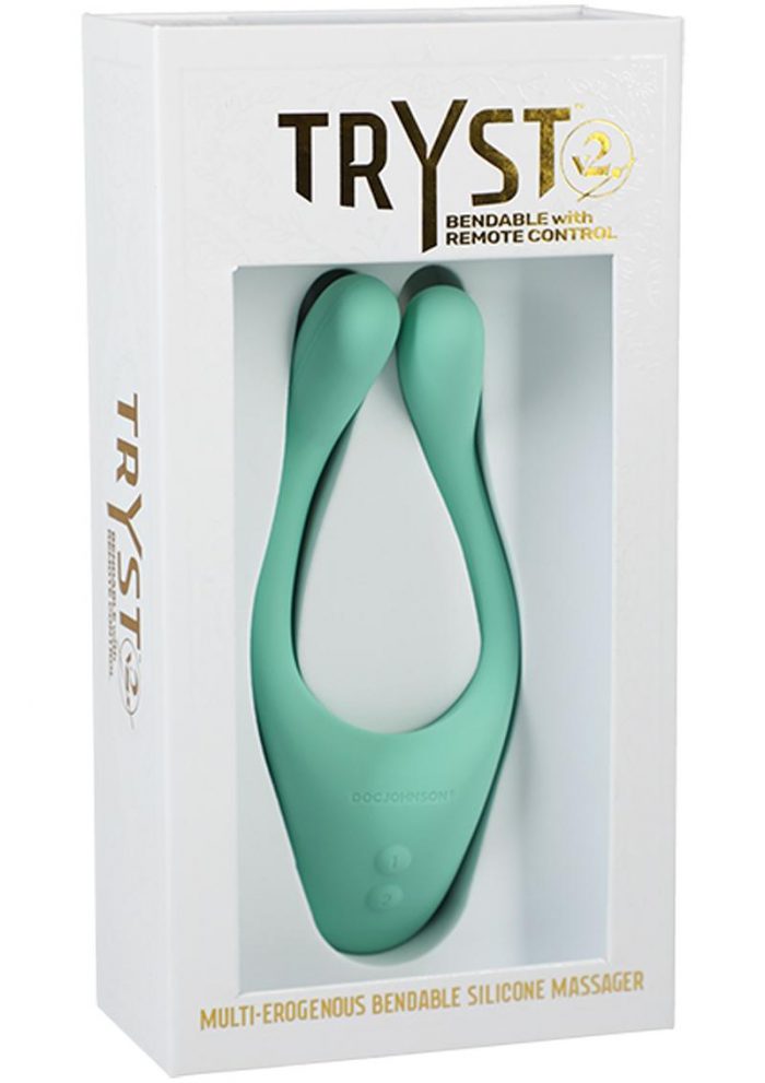 Tryst V2 Bendable With Remote Control Vibrating Silicone Massager  Mint