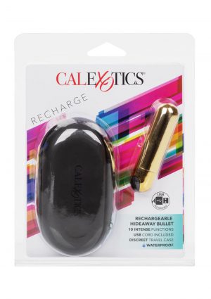 Recharge Hideaway Rechargeable Bullet Vibrator - Gold