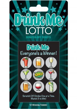 Drink Me Lotto Scratch Off Tickets 12 Each Per Pack