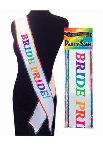 Bride Pride Party Sash Rainbow