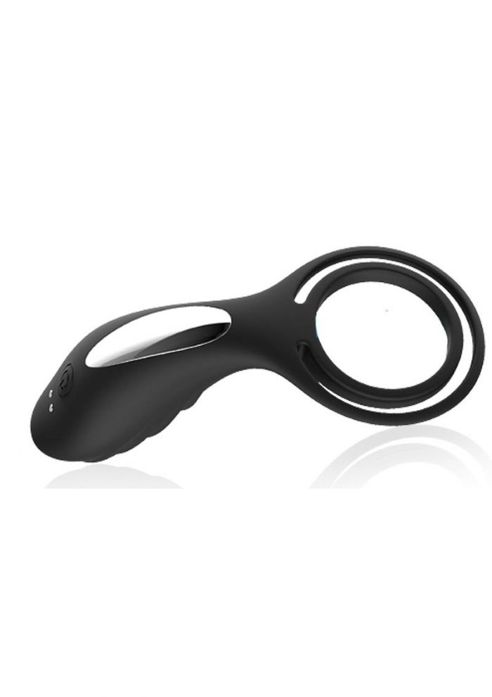 Doctor Loves Zinger Plus Vibrating Cock Ring Multi Speed Waterproof Silicone Rechargeable Black