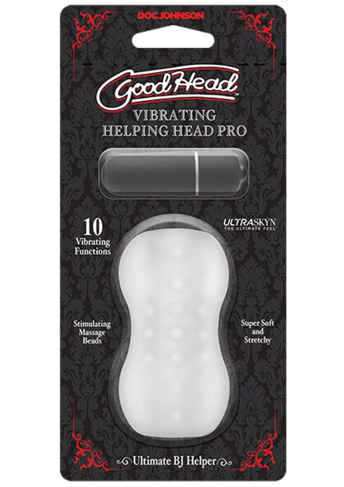 GoodHead Helping Hand Pro Vibrating Masturbator With Bullet - Frost