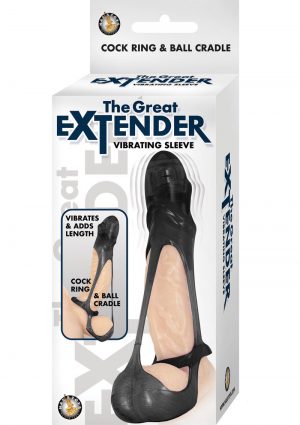 The Great Extender Vibrating Sleeve - Black