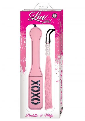 Dominant Submissive Collection XOXO Paddle and Whip - Pink