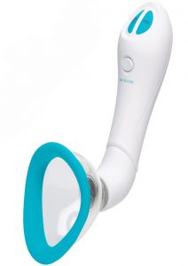 Bloom Intimate Body Pump Silicone Vibrating Rechargeable - Sky Blue/White