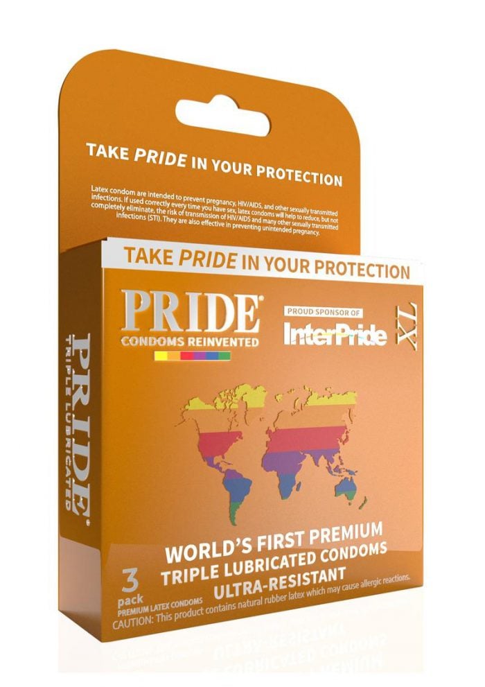 Pride XL Condoms 3 Per Pack