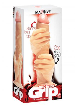 The 2 Fisted Grip 12in Dildo - Vanilla