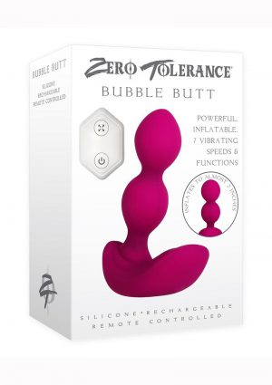 Zero Tolerance Bubble Butt Silicone Inflatable Rechargeable Anal Plug With Remote Control - Red
