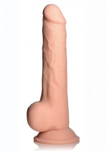 Fleshstixxx Silicone Bendable Dong With Balls 9 in - Vanilla