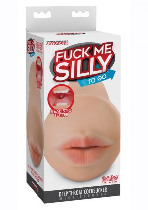 Pipedream Extreme Toyz Fuck Me Silly To Go Deep Throat Cocksucker Mega Masturbator - Mouth - Vanilla