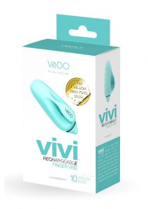 VeDO Vivi Rechargeable Silicone Finger Vibrator - Tease Me Turquoise