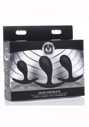 Master Series Dark Droplets Curved Anal Trainer Set (3 Pieces) - Black