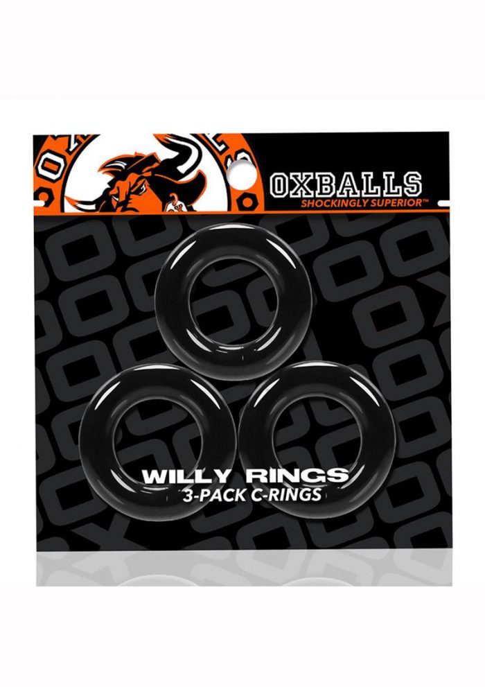 Oxballs Willy Rings 3pk Black