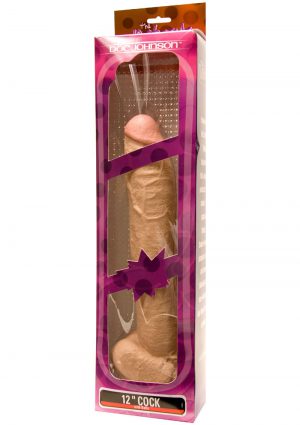 The Naturals Dildo with Balls 12in - Vanilla