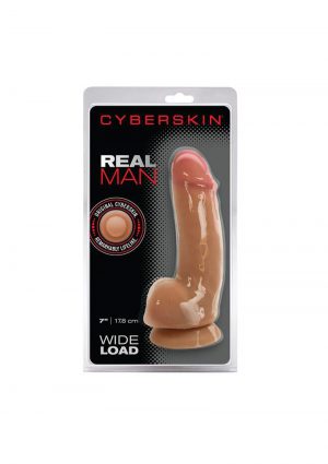 CyberSkin Real Man Wide Load Dildo 7in - Vanilla
