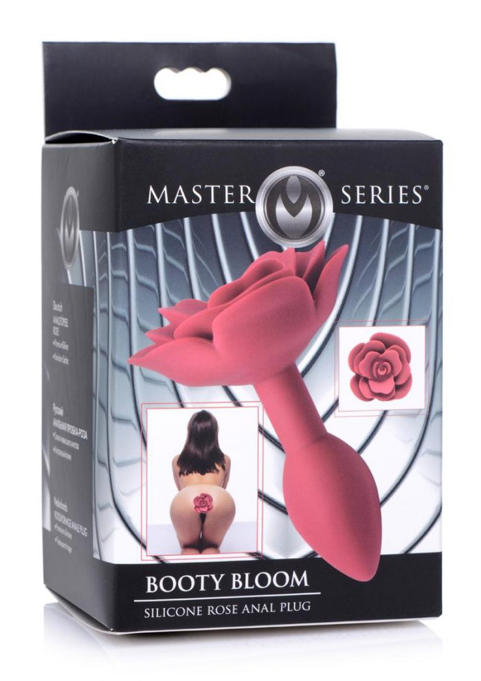 Master Series Booty Bloom Silicone Rose Anal Plug - Red