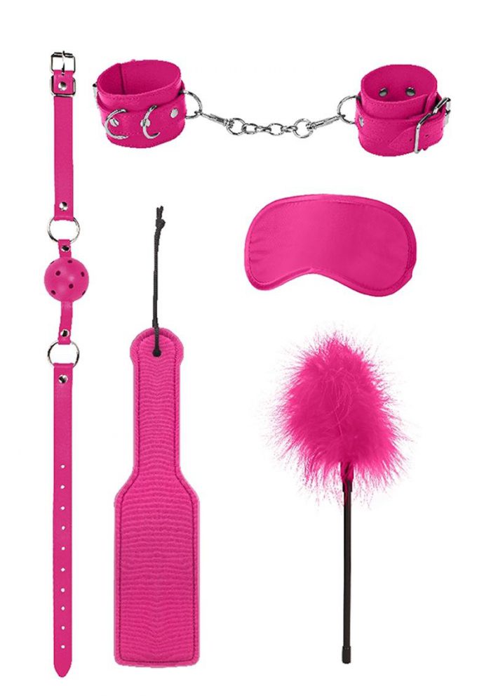 Ouch! Kits Introductory Bondage Kit #4 5pc - Pink
