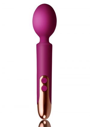 Oriel Silicone Rechargeable Wand Massager - Fuchsia