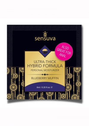 Sensuva Ultra Thick Hybrid Blueberry Muffin Flavored Lubricant .20oz Foil