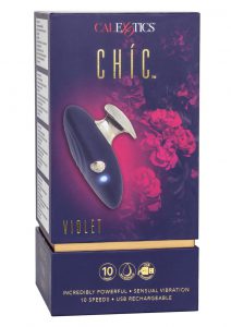 Chic Violet Silicone Rechargeable Massager - Blue